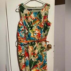 Floral Sleeveless Midi Dress